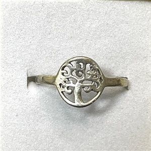 Vintage Sterling Silver Tree of Life Ring Size 8